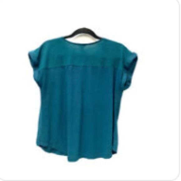 The Workshop Womens  Blouse Top Green  1/4 zip Sleeveless Stretchy size Med - Picture 2 of 4